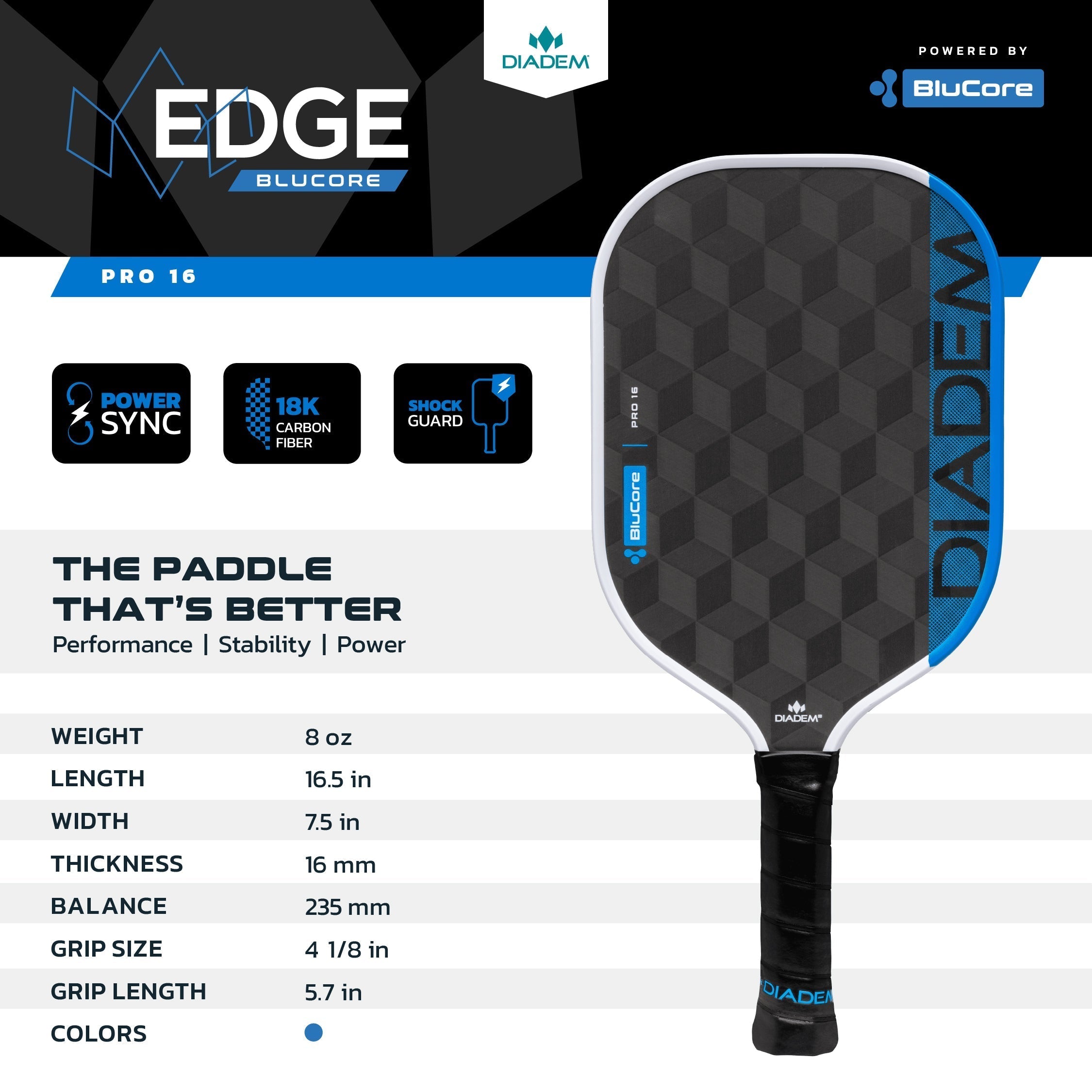 The BEST Pickleball Paddle for Power - Diadem Sports