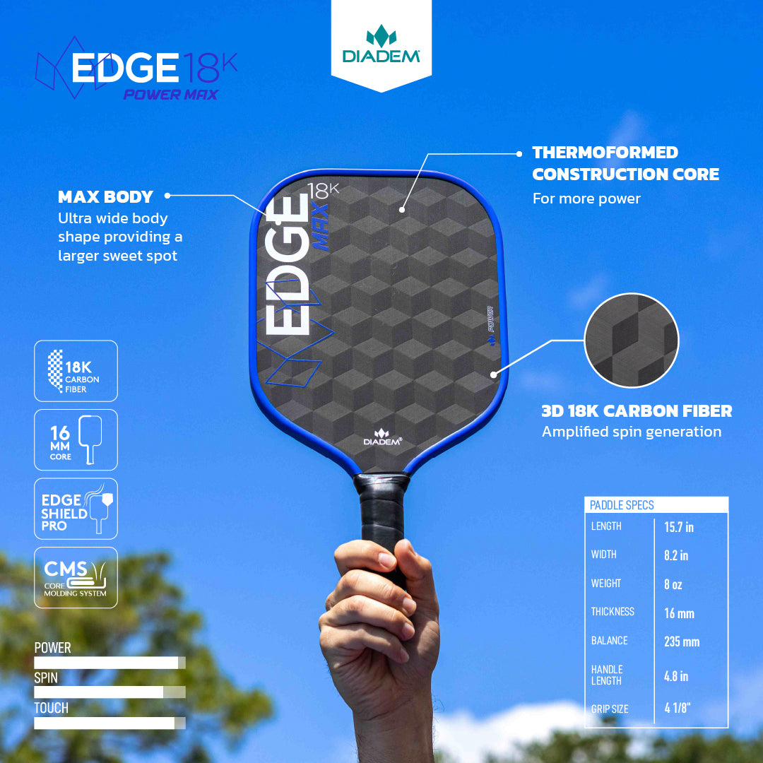 Diadem Edge 18K MAX | Performance Pickleball Paddle – Diadem Sports
