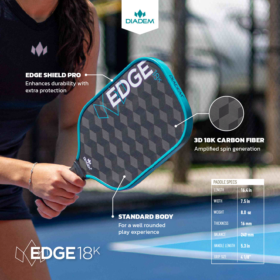 ピックルボールパドル DIADEM EDGE 18K STANDARD カバー付 Edge 18K Pickleball Paddle | Diadem Sports