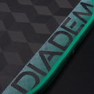 Close-up of a Diadem product with a checkered pattern on a dark background
