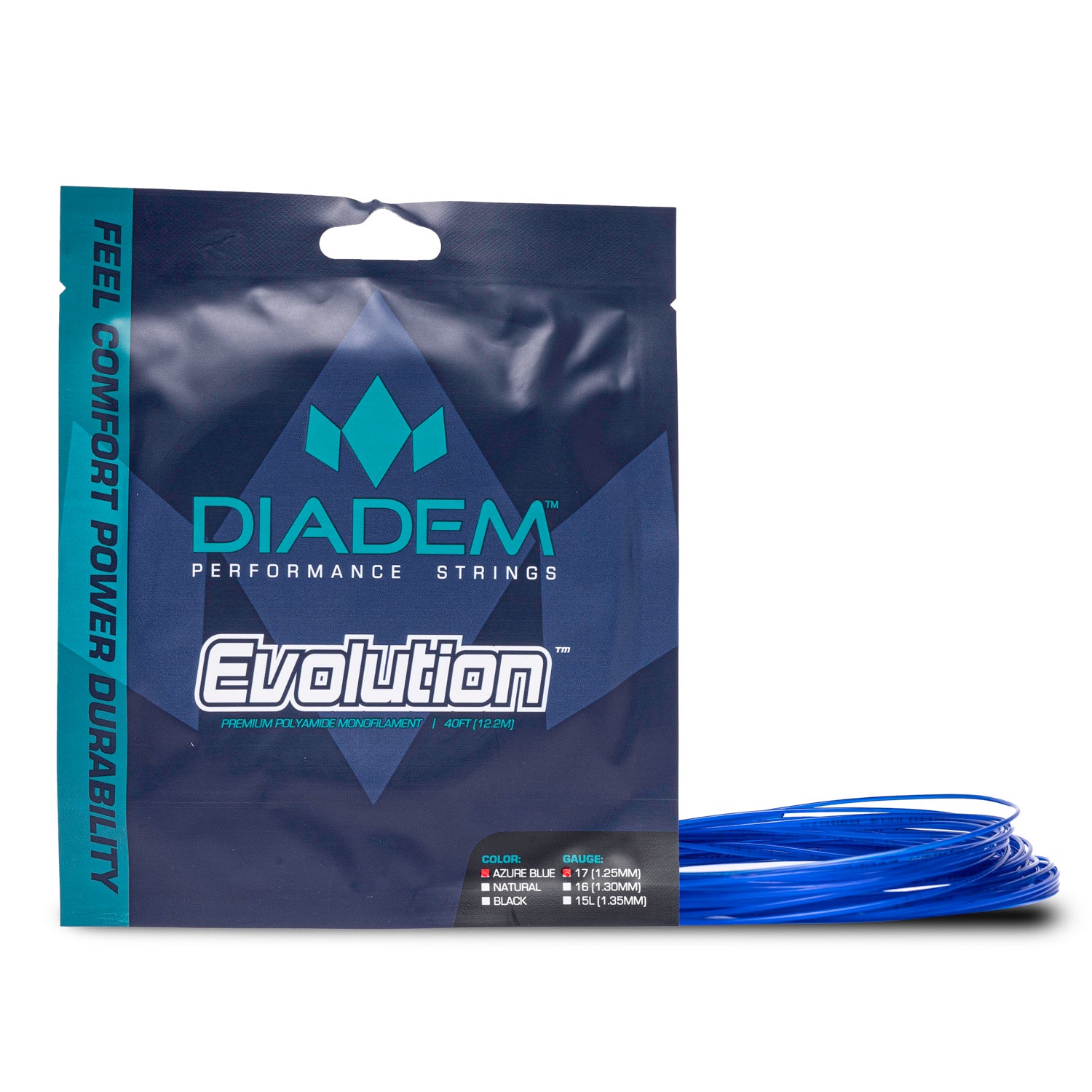 DIADEM　SOLSTICE18　200Ｍリール Diadem Solstice Black Tennis String Reel – Diadem Sports